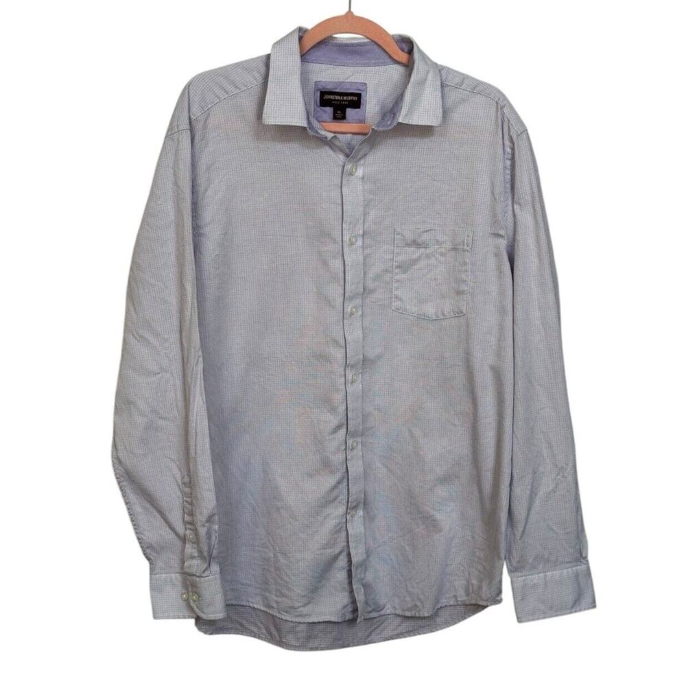 Johnston & Murphy Shirt Mens XL J&M Casual Pocket Button Down Long Sleeve Work